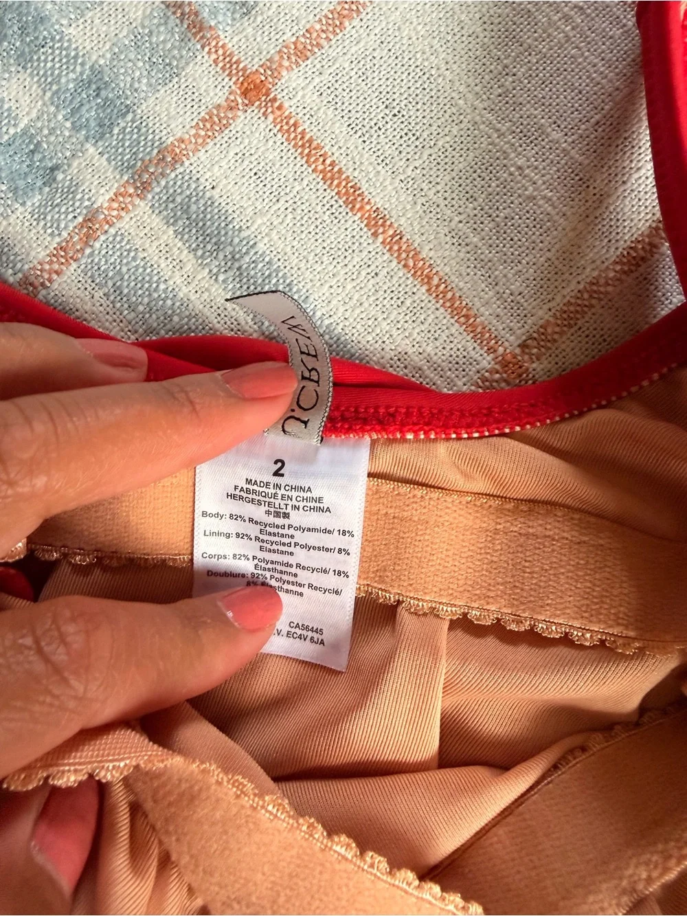 NWOT J Crew Cinched Red One Piece